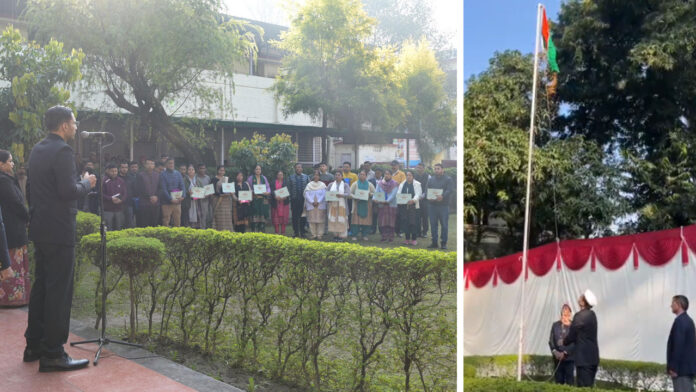DM Savin Bansal hoisted national flag On Republic Day