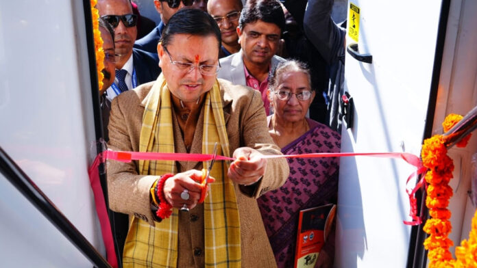 CM Dhami flagged off Lab on Wheels initiative
