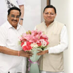 सीएम धामी ने की केन्द्रीय जल शक्ति मंत्री से शिष्टाचार भेंट CM Dhami made a courtesy call on Union Water Power Minister