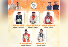 धामी मंत्रिमंडल का विस्तार, पांच विधायक बने मंत्री Expansion of the Dhami Cabinet
