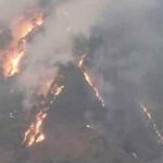 थराली के जंगलों में लगी भीषण आग A massive fire broke out in forests of Tharali