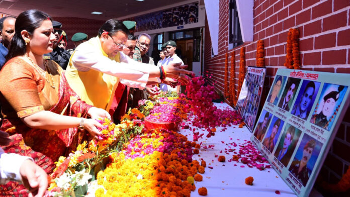 Pushkar-Dhami 60 Veer Naris and 80 ex-servicemen were honored