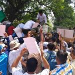 पीआरडी जवानों ने किया मंत्री आवास कूच PRD Personnel March to Minister Residence