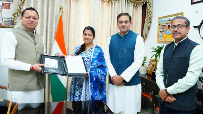 Pushkar-Dhami CM Dhami met Sapna Rana