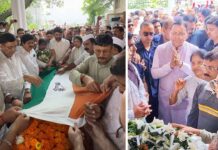 पूर्व मंत्री हीरा सिंह बिष्ट पंचतत्व में विलीन Former Minister Hira Singh Bisht laid to rest