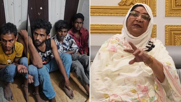 Four armed miscreants entered a Congress leader's house